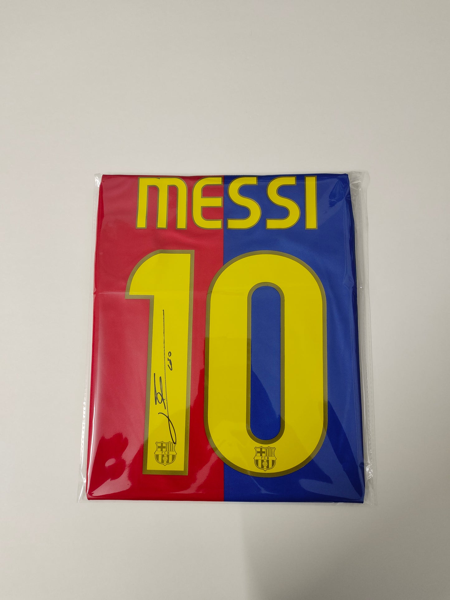 Camisa autografada do Barcelona 08/09 de Messi Icons coa
