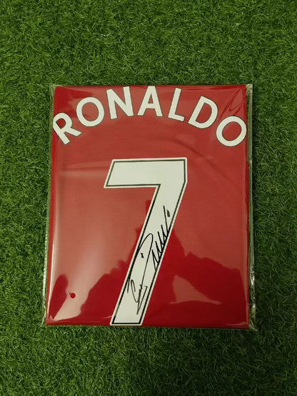 Camisa autografada do Manchester United de Cristiano Ronaldo da temporada 21/22 Icons coa