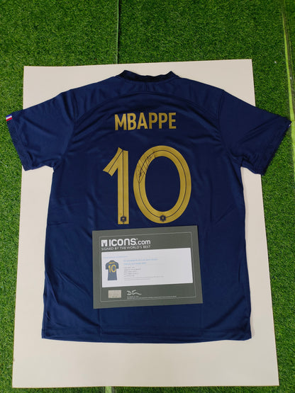 Kylian Mbappé Qatar 22/23 Season Home Autograph Jersey Icons coa