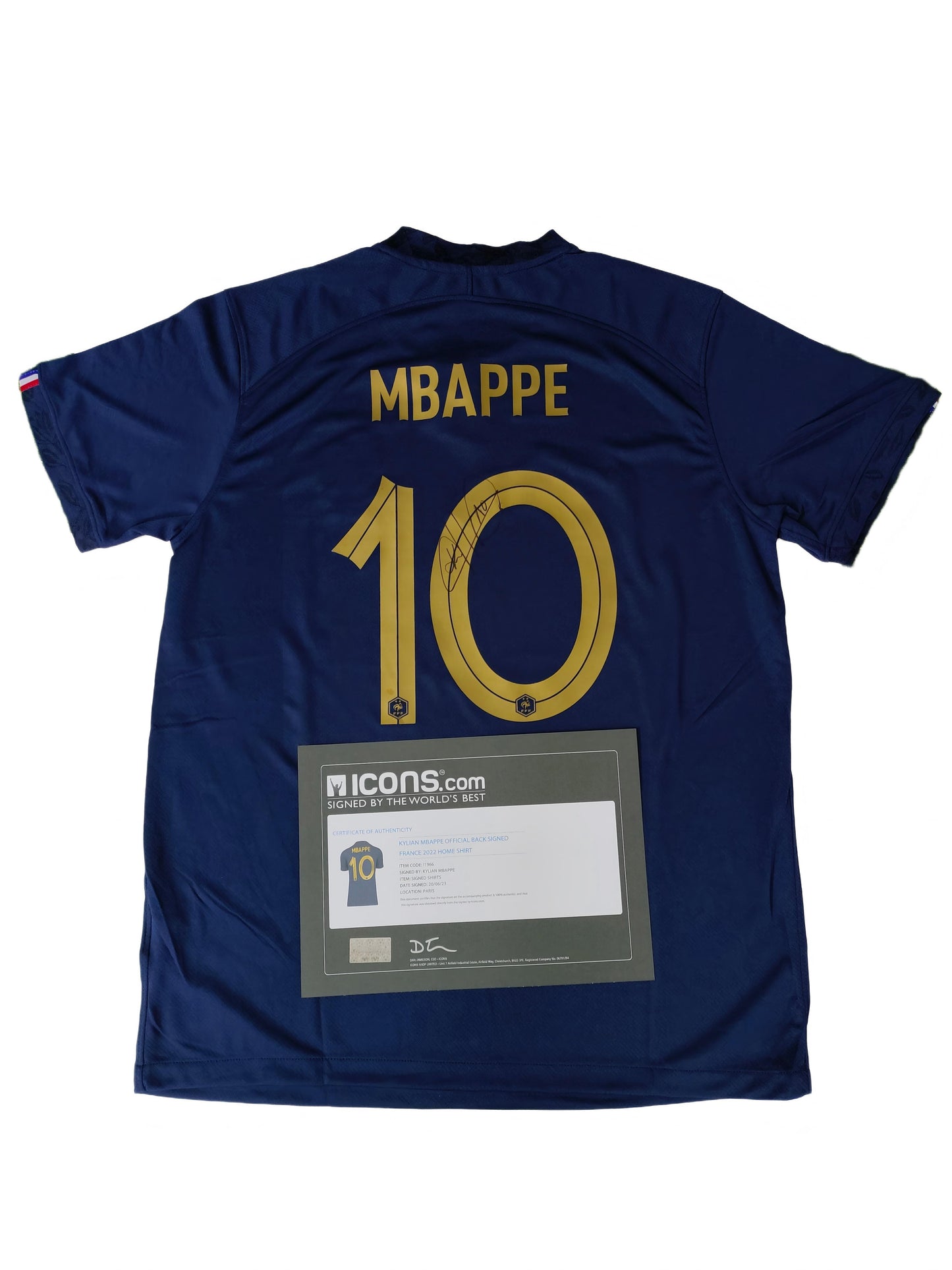Kylian Mbappé Qatar 22/23 Season Home Autograph Jersey Icons coa