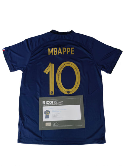 Kylian Mbappé Qatar 22/23 Season Home Autograph Jersey Icons coa