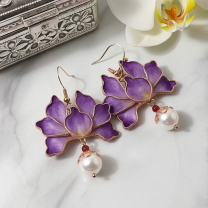 Luxury Earrings/Violet Lotus Seed