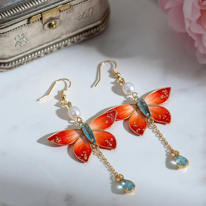 Luxury Earrings /Riverside Orchid