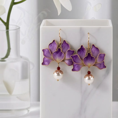 Luxury Earrings/Violet Lotus Seed