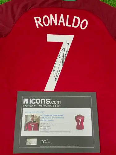 Euro Icons Ronaldo Signed Jersey